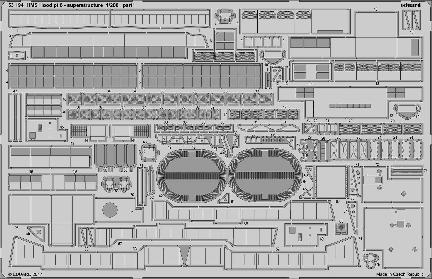 1 0 Hms Hood Pt 6 Superstructure For Trumpeter Kit Vse Pro Modelare Art Scale