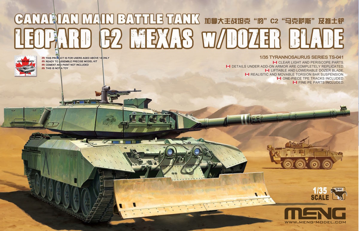 1 35 Canadian Main Battle Tank Leopard C2 Mexas W Dozer Blade Vse Pro Modelare Art Scale