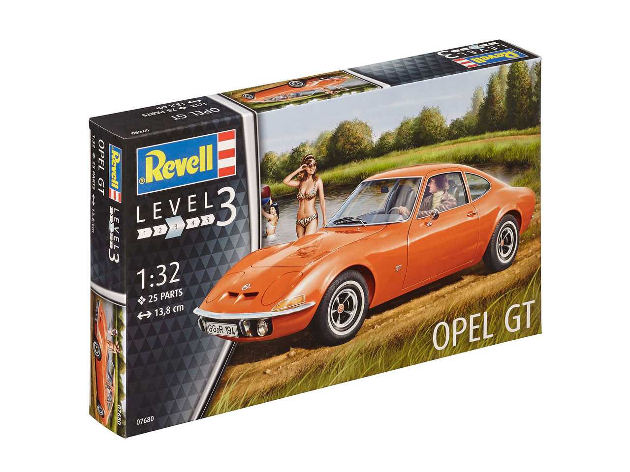 Plastic ModelKit auto 07680 - Opel GT (1:32)