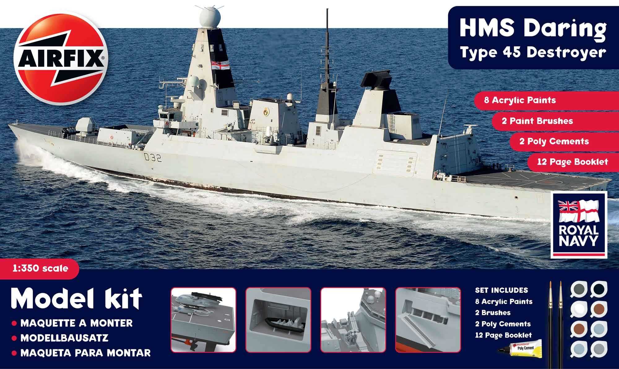 Gift Set loď A50132 - HMS Daring Type 45 Destroyer (1:350)