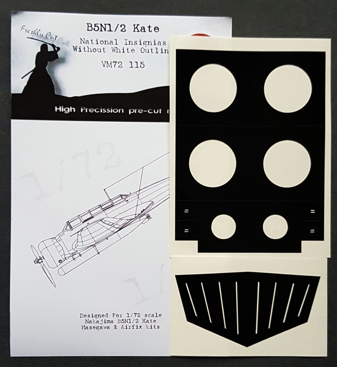 1 72 B5n Kate Nat Ins W O White Outline Masks For Has Air Kit Vse Pro Modelare Art Scale