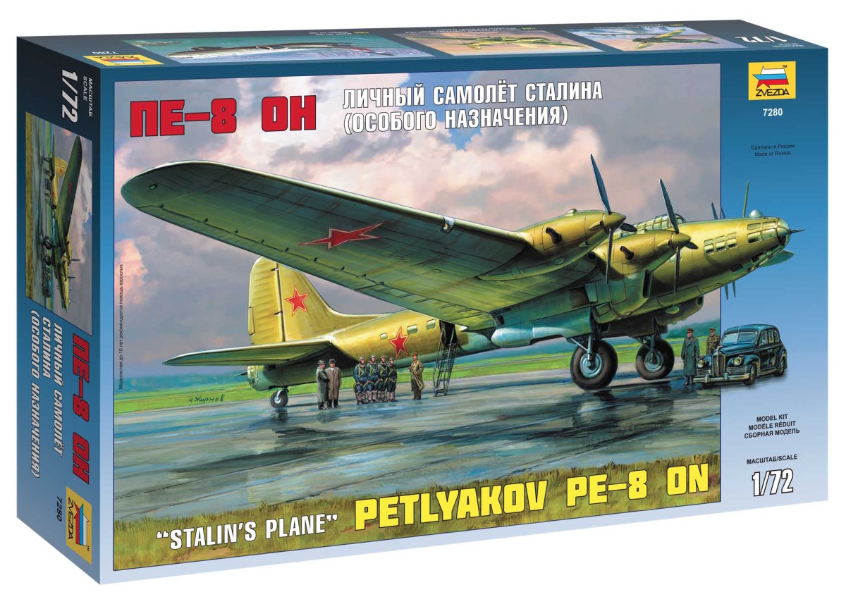 Zvezda 7280 - Petlyakov Pe-8 ON Stalin´s Plane (re-release) (1:72)