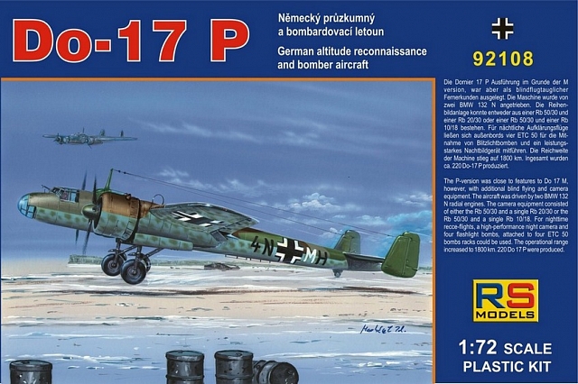 1 72 Dornier 17 P Vse Pro Modelare Art Scale