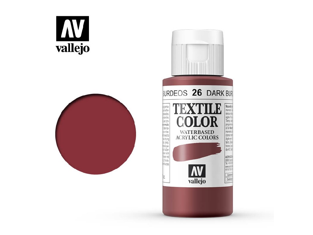 Vallejo Textile Color 40026 Dark Burgundy (60ml)