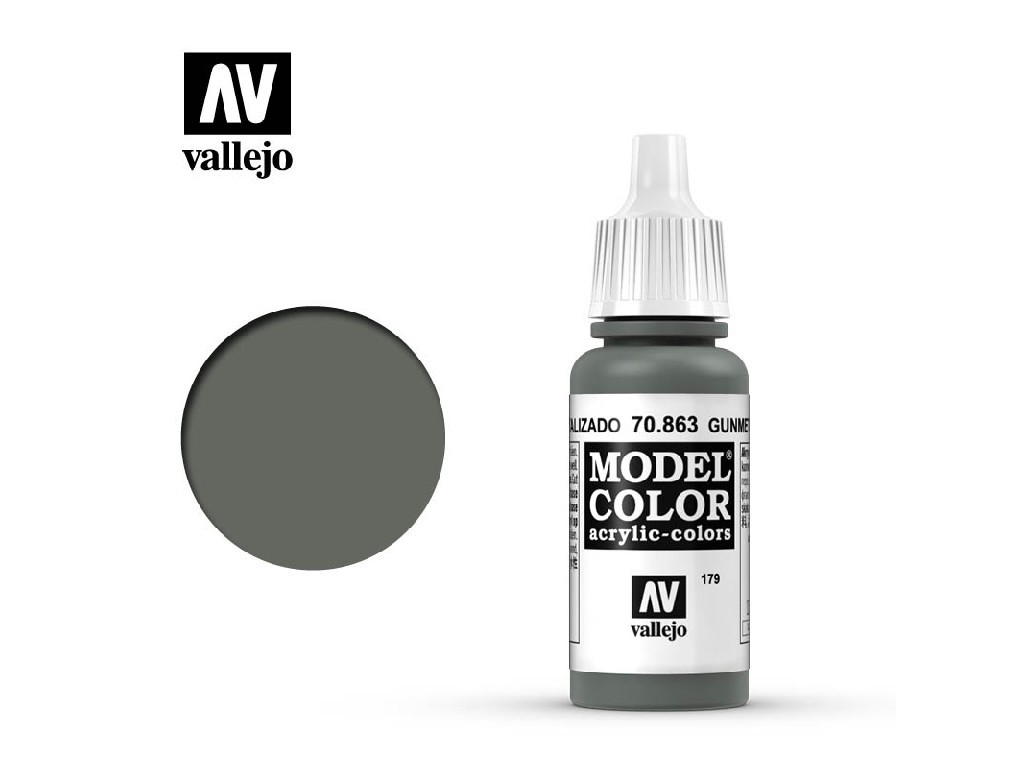 Acrylic color Vallejo Model Color 70863 Gunmetal Grey (17ml)