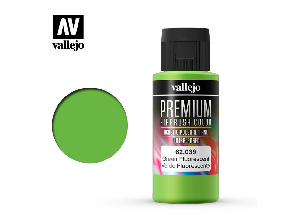 Vallejo PREMIUM Color 62039 Fluorescent Green (60ml) | Vše pro modeláře ...