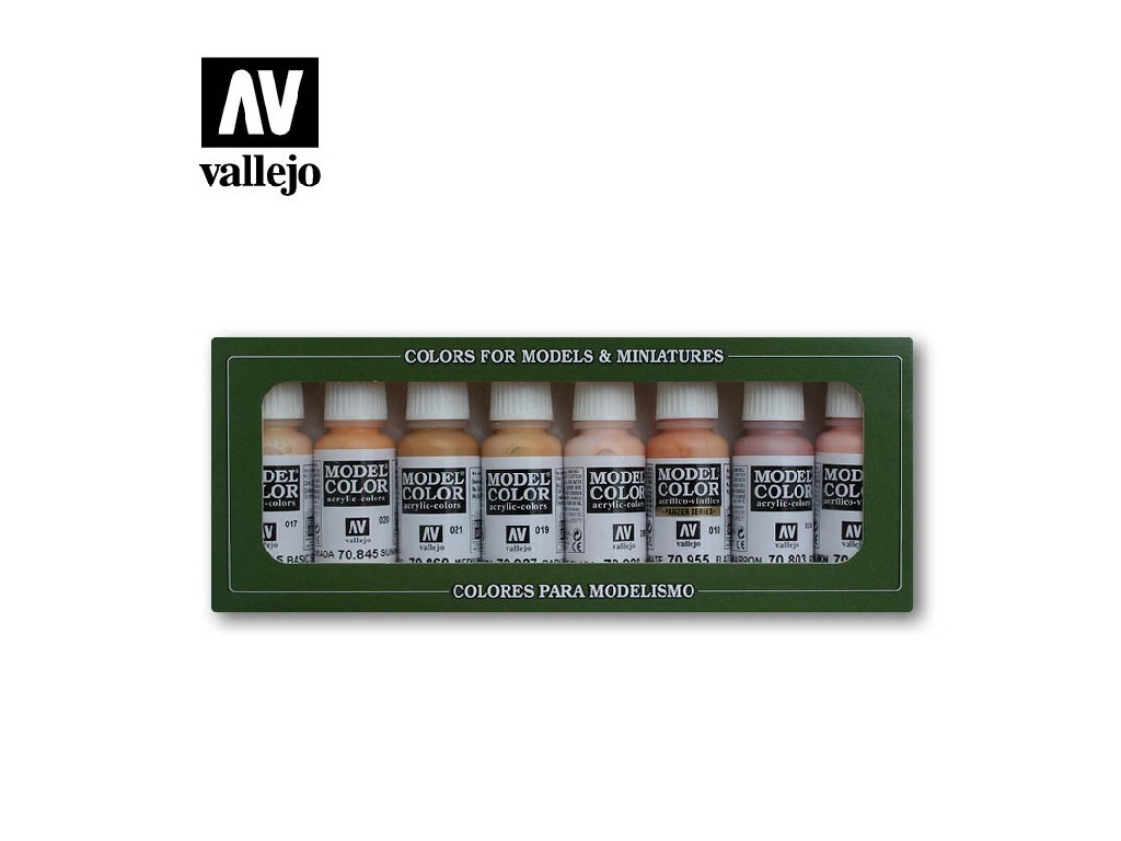 Acrylic colors set Vallejo Model Color 8 colors Set 70124 Face & Skin Tones  (8)