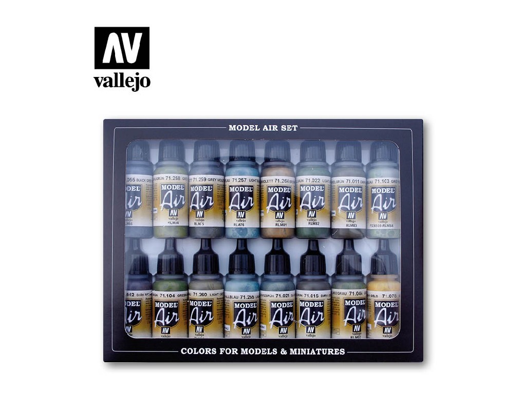 10 VALLEJO MODEL AIR ACRYLIC AIRBRUSH PAINTS COLOURS SUITABLE FOR