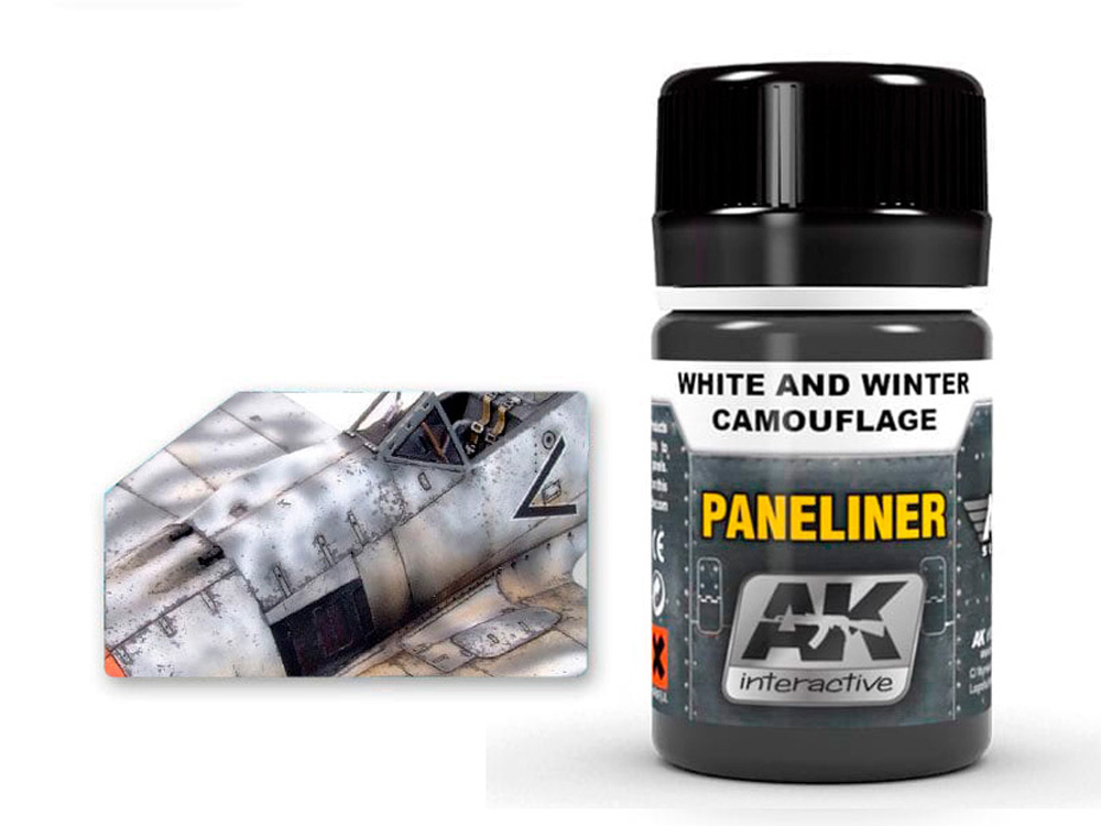 AK Enamel Air Weathering Paneliner for white and winter camouflage 35ml