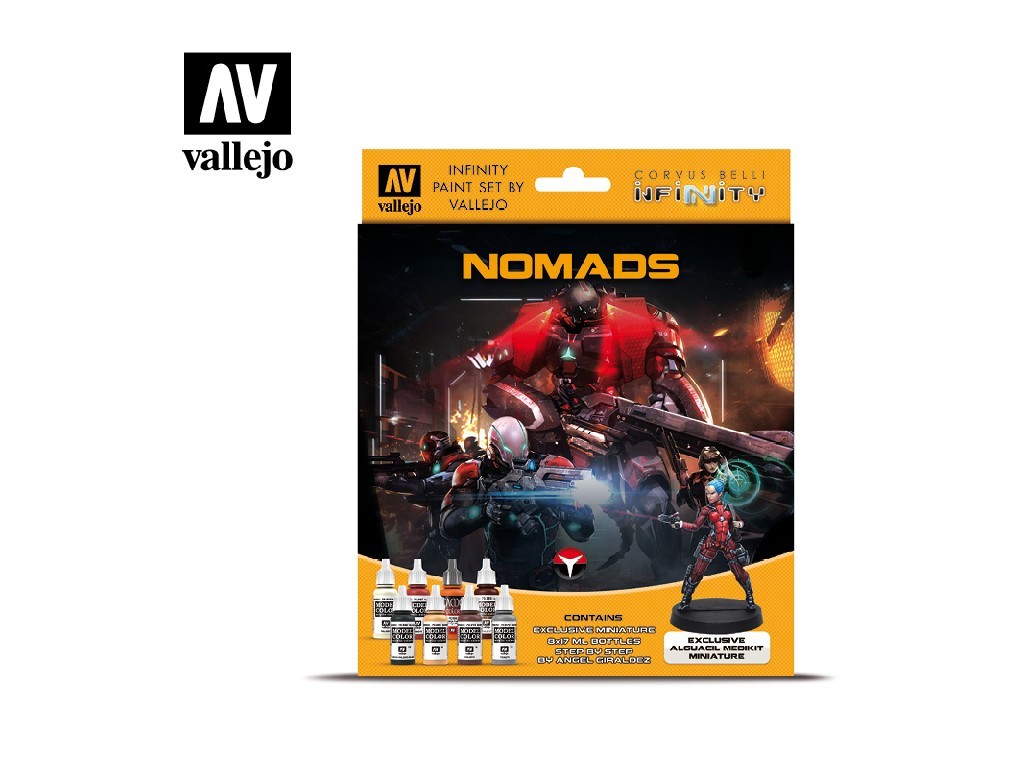 Acrylic colors set Vallejo Model Color Figures 70233 Infinity Nomads  Exclusive Miniature Paint Set