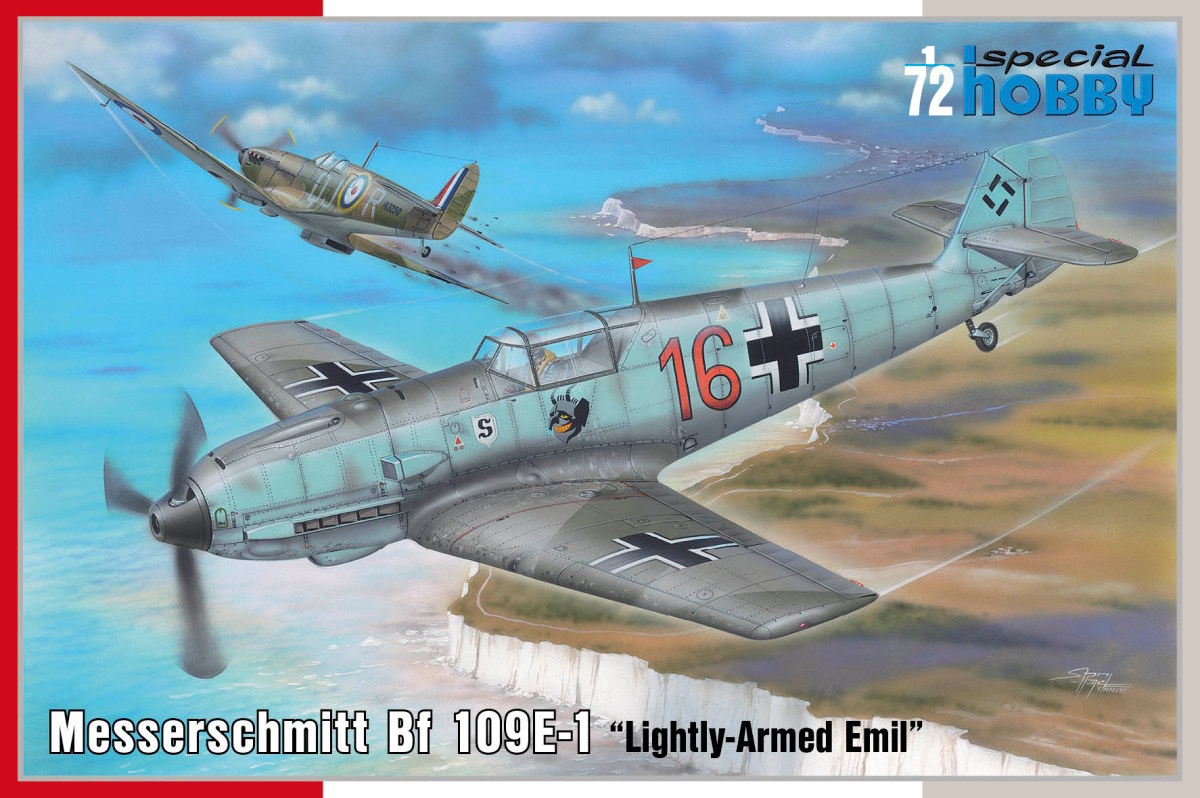 Scale plastic kit 1/72 Messerschmitt Bf 109E-1 Lightly-Armed Emil