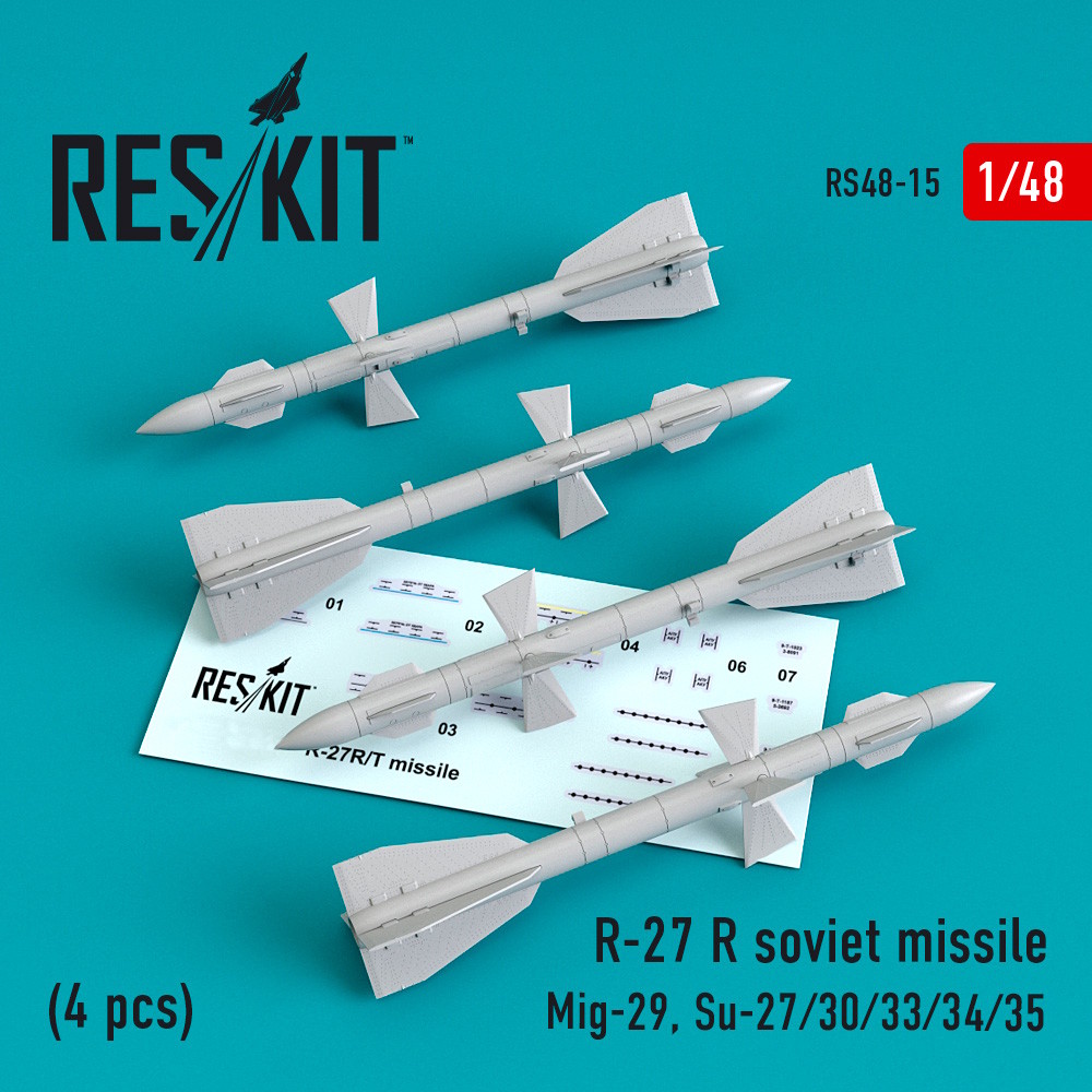 1 48 R 27 R Soviet Missile 4 Pcs Mig 29 Su 27 30 33 34 35 Vse Pro Modelare Art Scale