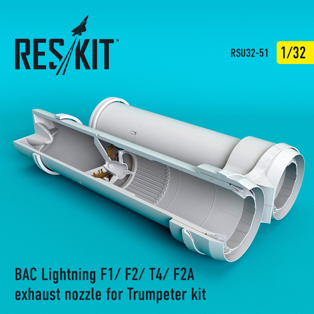 BAC Lightning F1/ F2/ T4/ F2A exhaust nozzles for Trumpeter kit (1/32