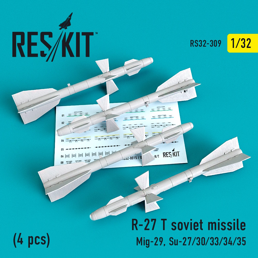 1 32 R 27 T Soviet Missile 4 Pcs Mig 29 Su 27 30 33 34 35 For Trumpeter Revell Kits Vse Pro Modelare Art Scale