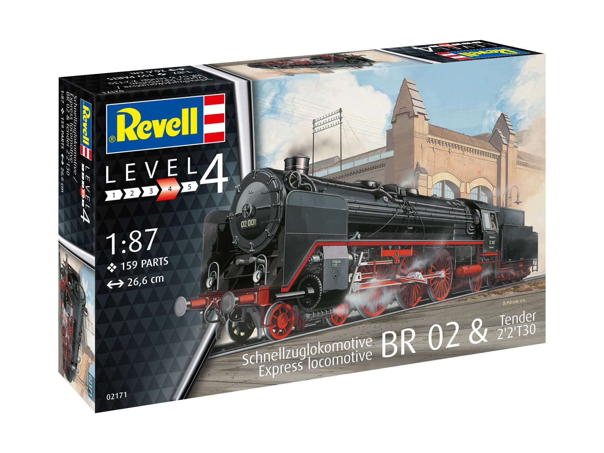 Revell 02171 - Express locomotive BR 02 Tender 2´2´T30 (1:87)