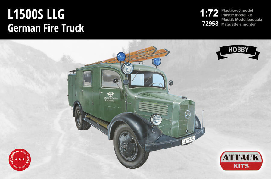 1/72 L1500S LLG WWII German Fire Truck - Hobby Line