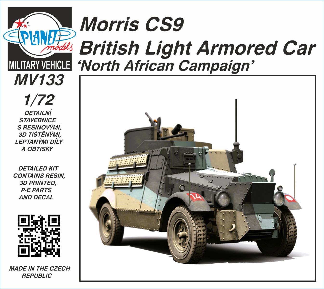 1/72 Morris CS9 British Light Armored Car ‘North African Campaign’