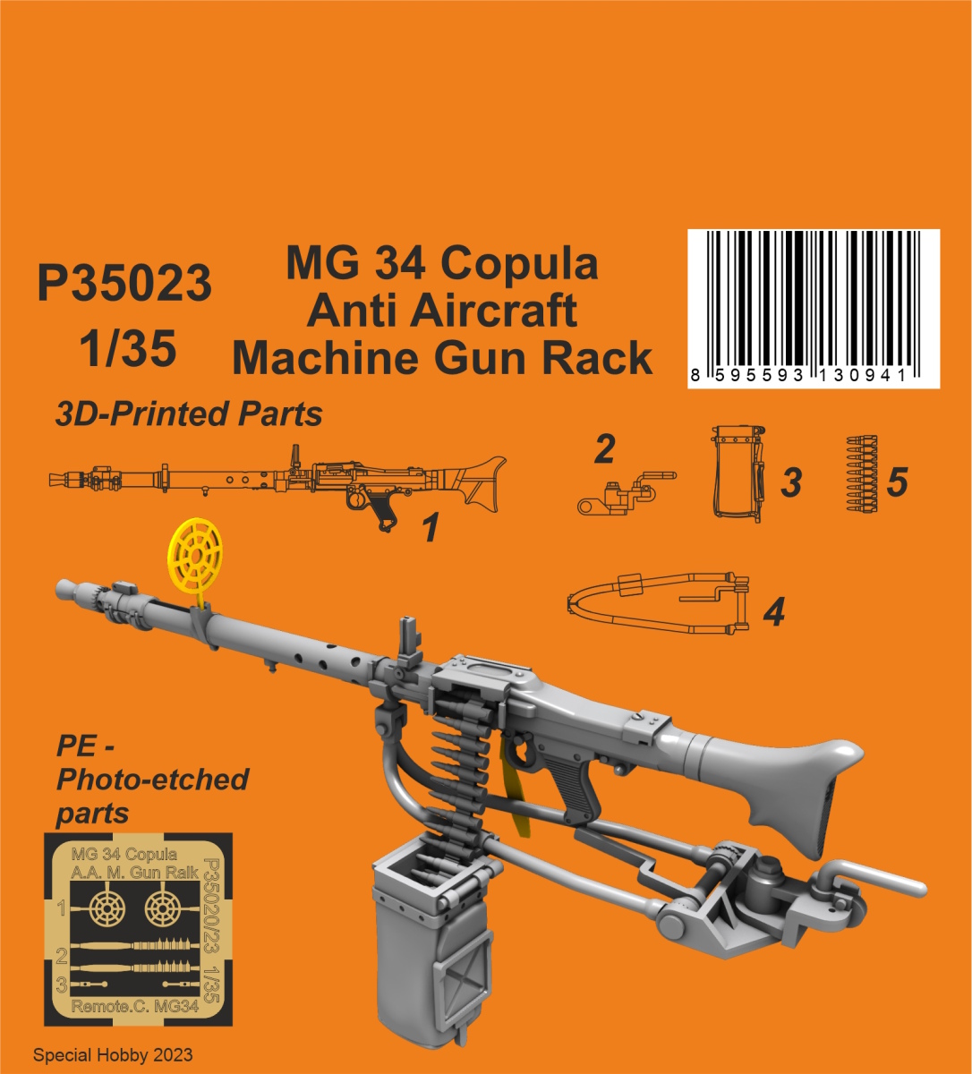 1/35 MG 34 Copula Anti Aircraft Machine Gun Rack | Vše pro modeláře Art ...