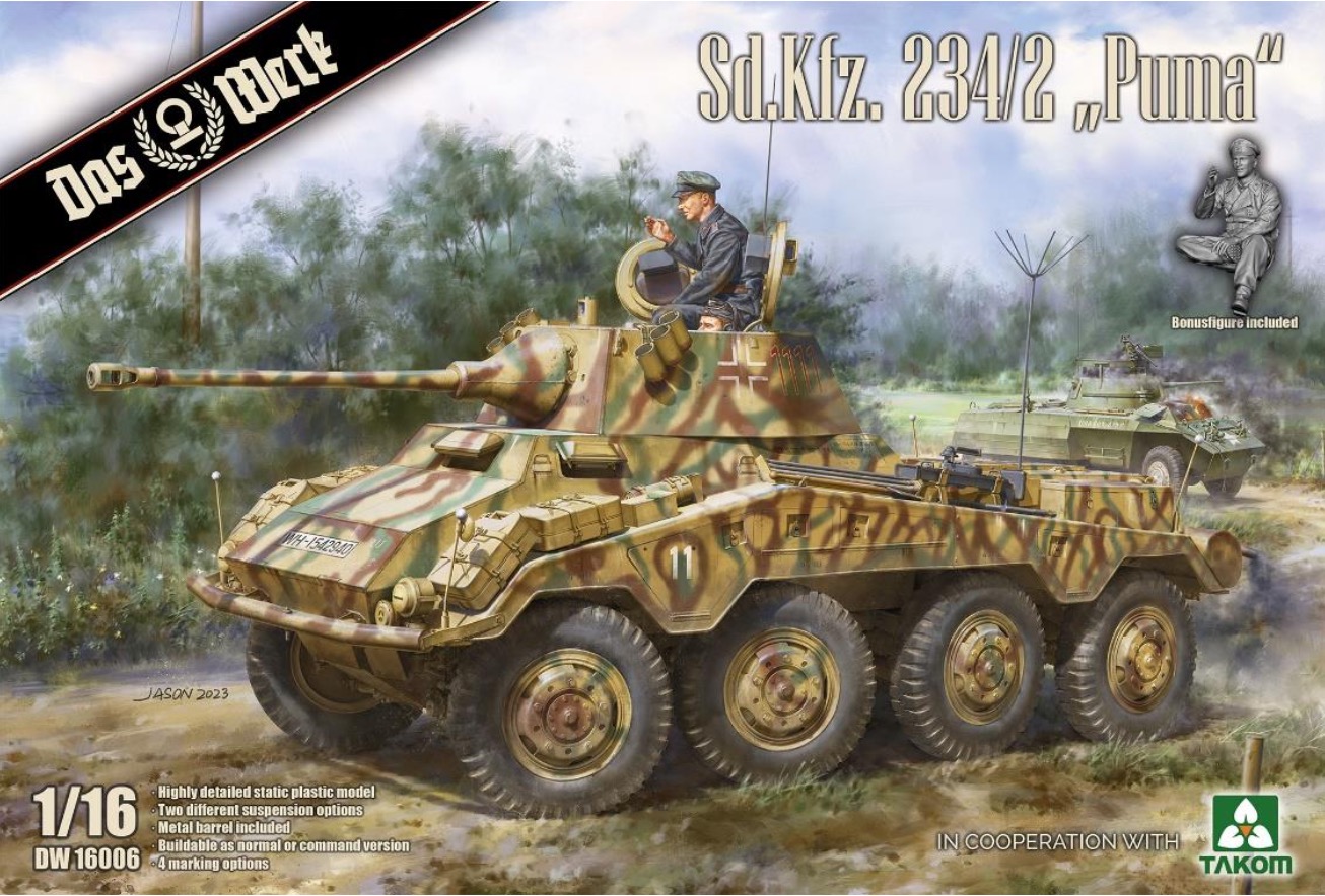 1/16 Sd.Kfz.234/2 Puma - with bonus figure included