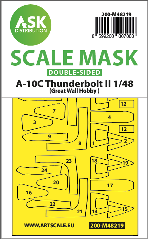 1/48 A-10C Thunderbolt II double-sided express fit mask for GWH