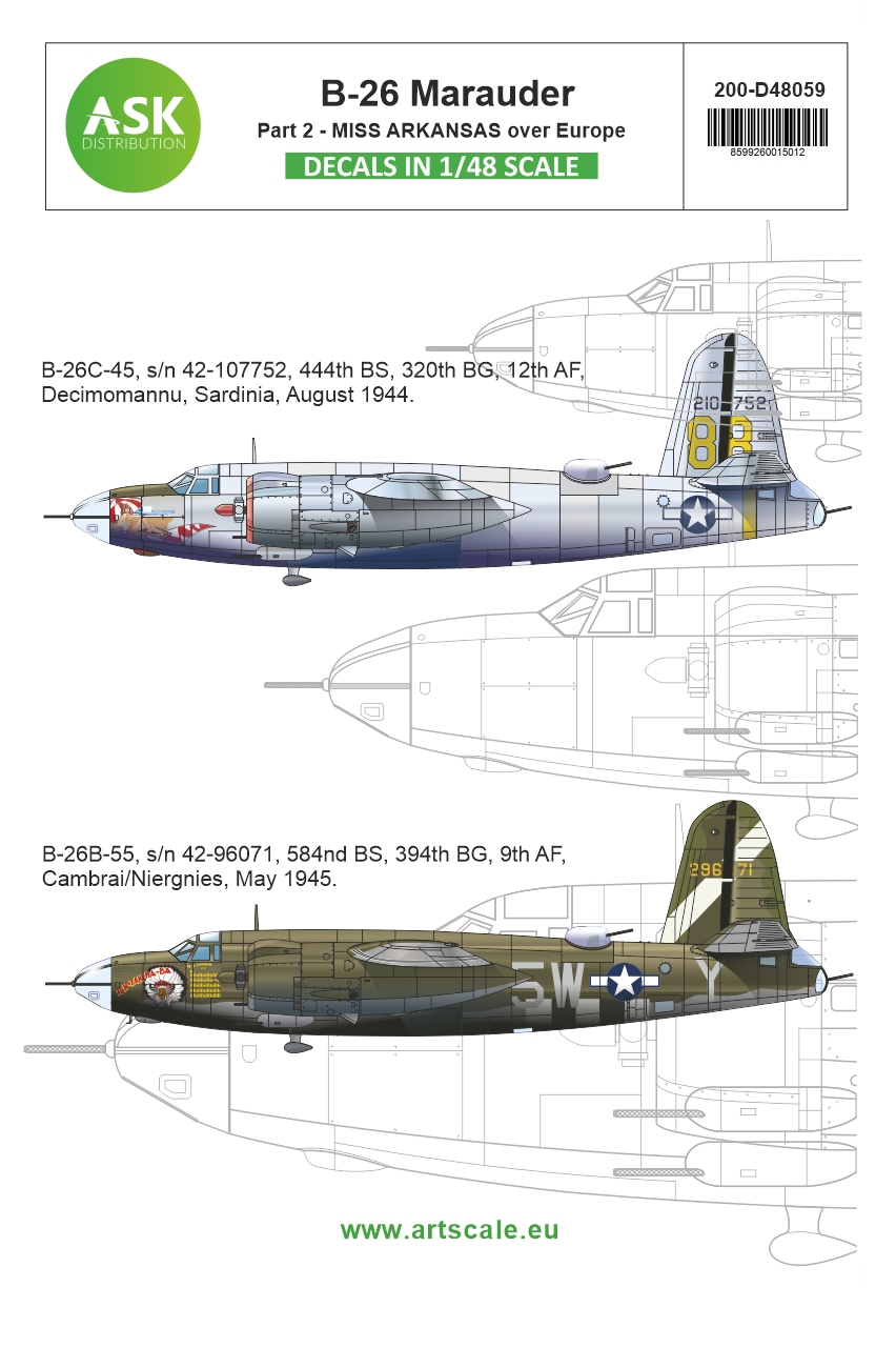 1/48 B-26B Marauder part 2 - Over Europe, Mediterranean area and D-Day ...